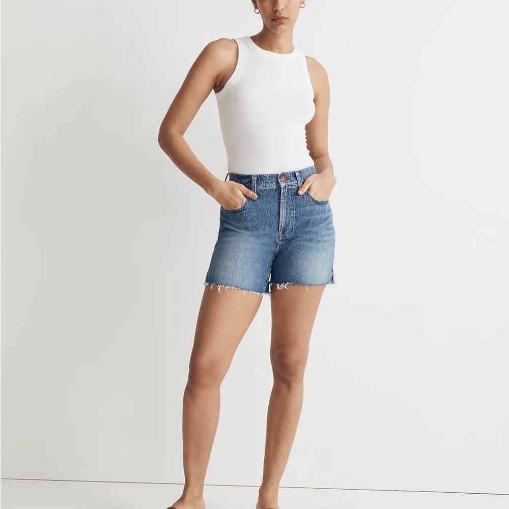 Madewell dark wash shorts